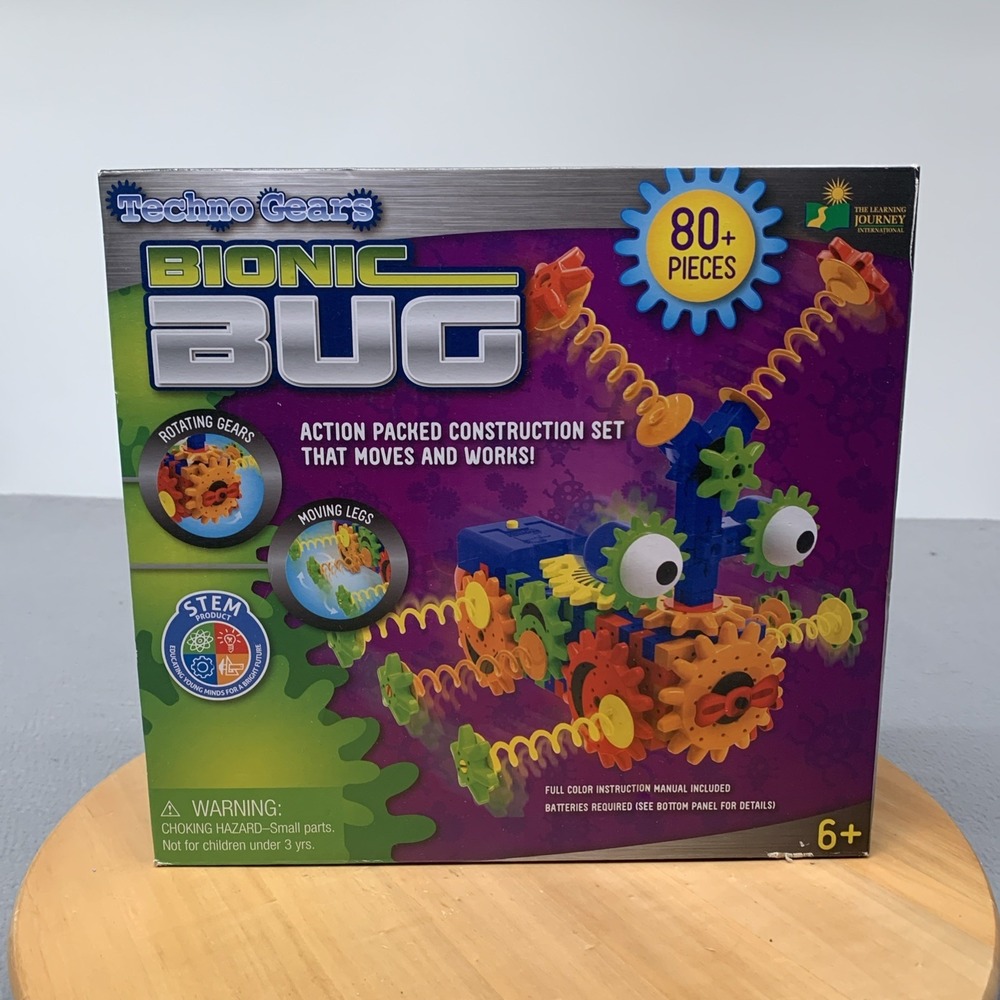 Techno Gears Bionic Bug Construction Set Moves 80 Pcs Age 6+ Learning Kids NEW